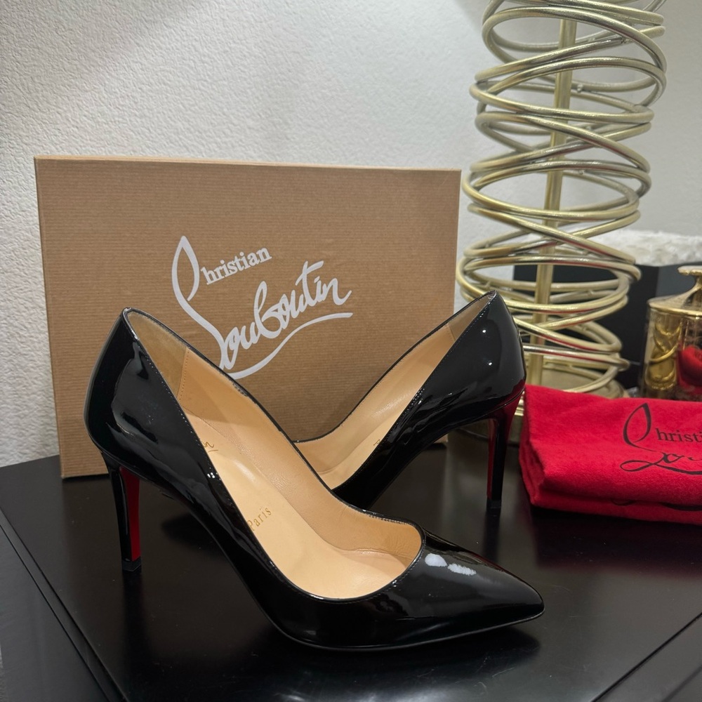 Christian Louboutin Pigalle Follies 85 Patent Black 36.5 - Picture 3 of 10
